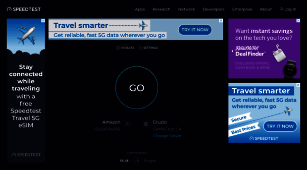 cruzio.speedtest.net