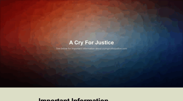 cryingoutforjustice.com