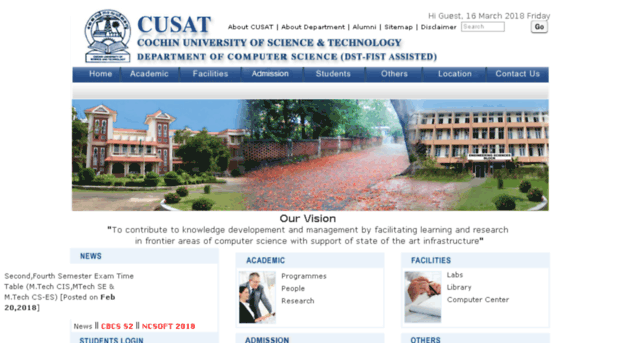 cs.cusat.ac.in