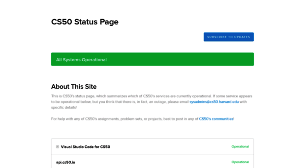 cs50.statuspage.io