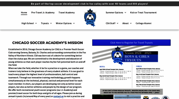 csasocceracademy.com