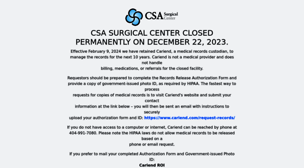 csasurgicalcenter.com