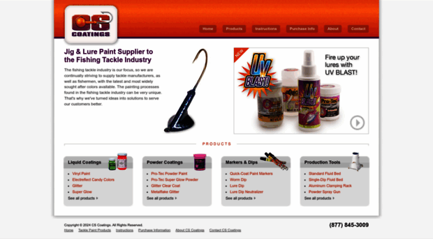 Jig & Lure Paint Supplier to the Fishing Tackle Industry - CS Coatings