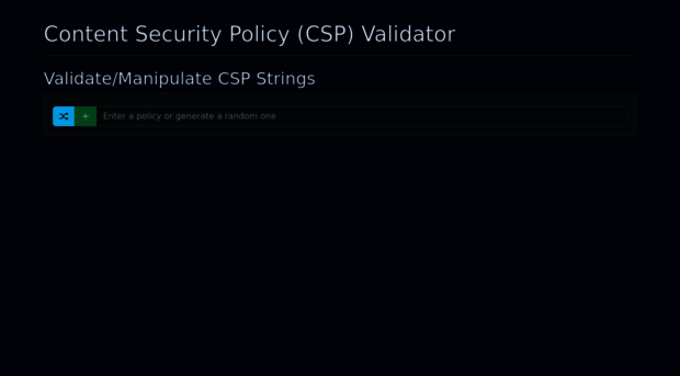 cspvalidator.org