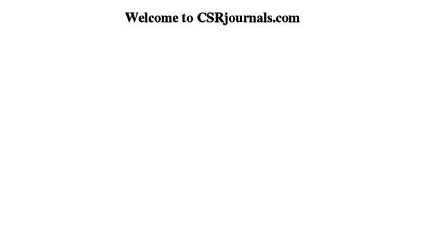 csrjournals.com
