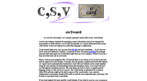 csv2vcard.sourceforge.net