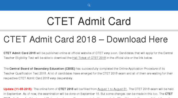 ctetadmitcard2018.in