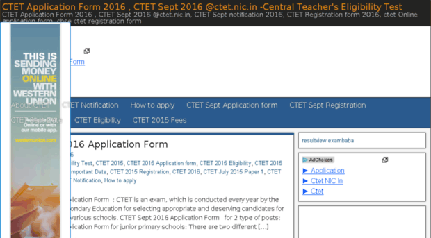 ctetjuly2015applicationform.in