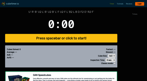 rubiks cube timer and scrambles