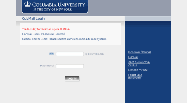 cubmail.columbia.edu