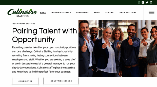 culinairestaffing.com