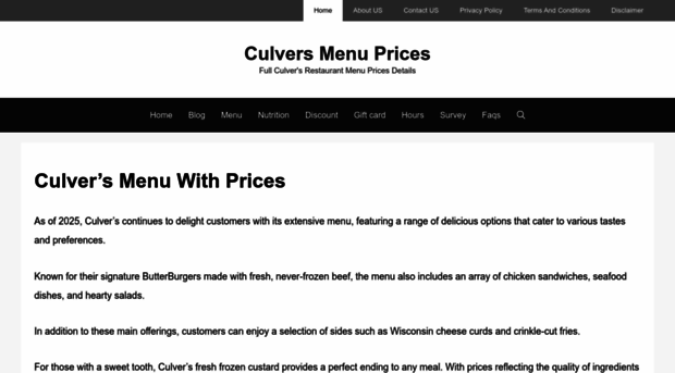 culversmenuprices.online