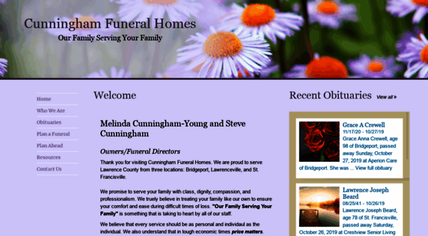 cunninghamfuneralhomes.com