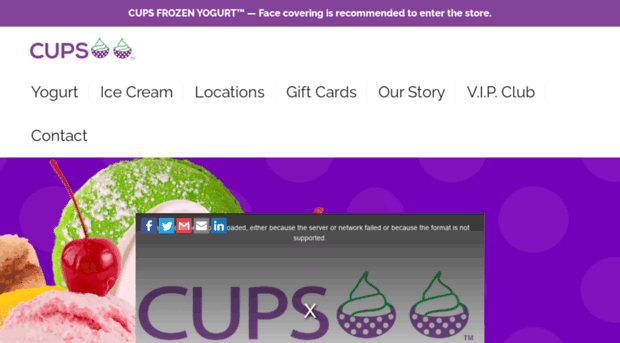 cupsfrozenyogurt.com