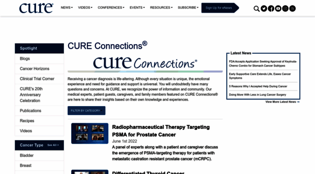 cureconnections.curetoday.com