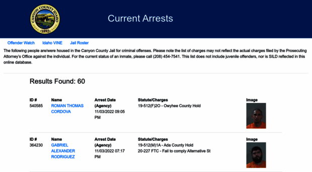 currentarrests.canyonco.org