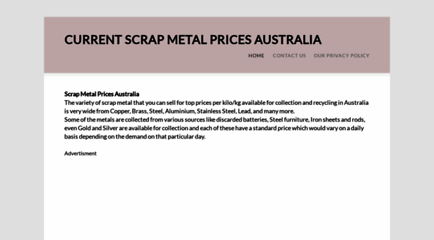 currentscrapmetalpricesaustralia.com