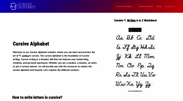 cursive-alphabet.com