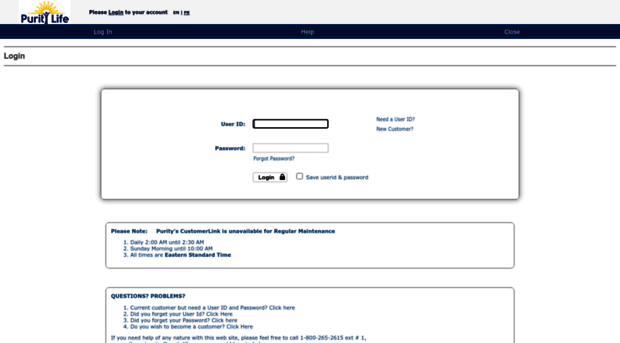 customerlink.puritylife.com