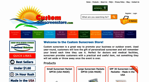 customsunscreenstore.com