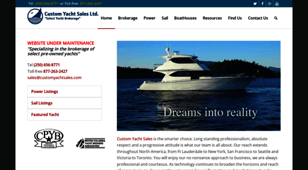 customyachtsales.com