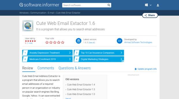 cute-web-email-extactor.software.informer.com