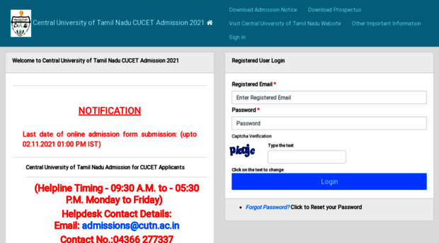 cutnadmission.samarth.edu.in