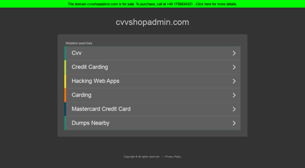 cvvshopadmin.com