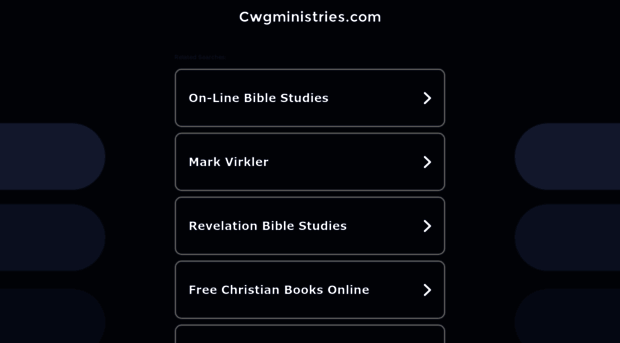 cwgministries.com