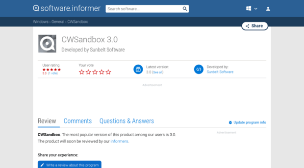 cwsandbox.software.informer.com