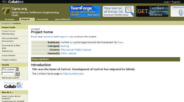 cxxtest.tigris.org