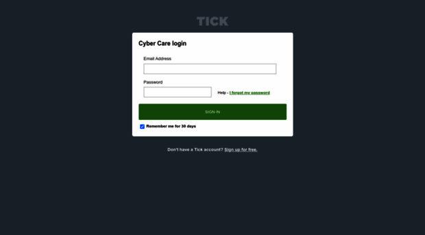 cybercare.tickspot.com