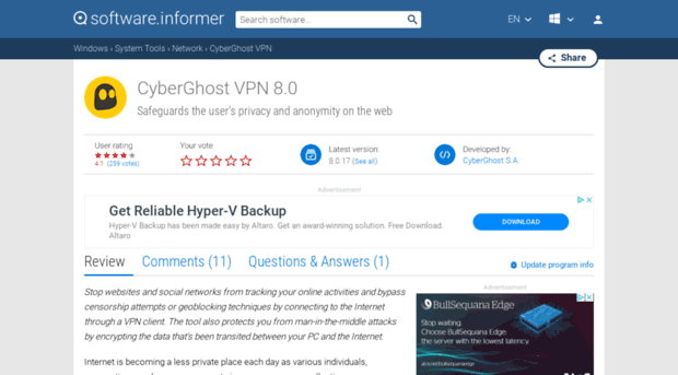 cyberghost-vpn.informer.com