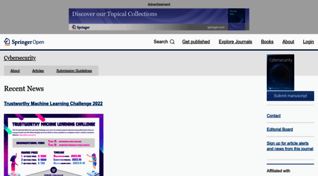 cybersecurity.springeropen.com