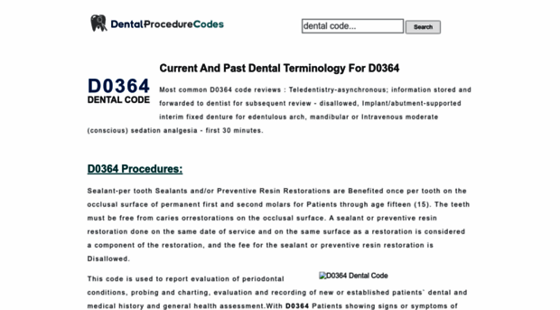 d0364.dentalprocedurecodes.com