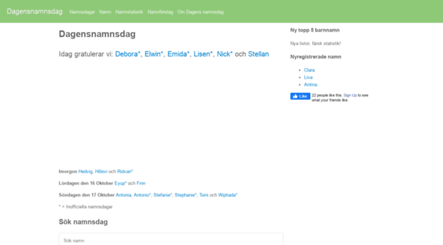 dagensnamnsdag.nu