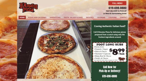 damatospizza.com