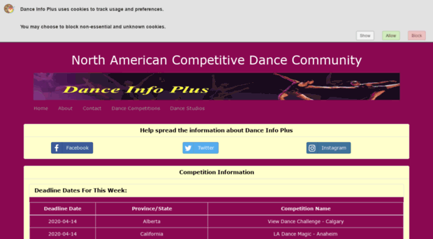 danceinfoplus.com