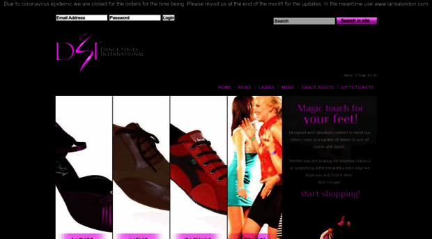 danceshoesinternational.com