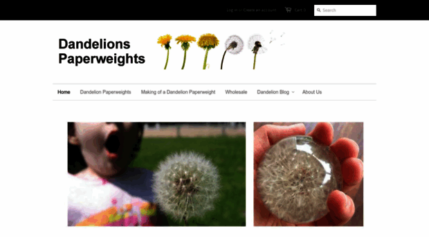 dandelionpaperweights.com