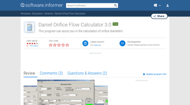 daniel-orifice-flow-calculator.software.informer.com