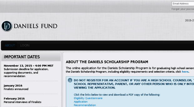 danielsscholarship.org