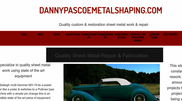 dannypascoemetalshaping.com