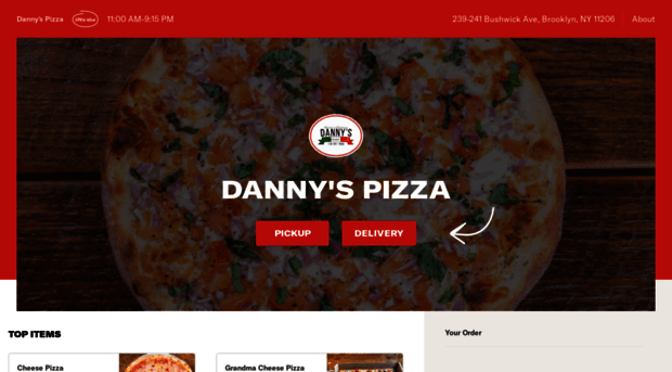 dannyspizzamenu.com