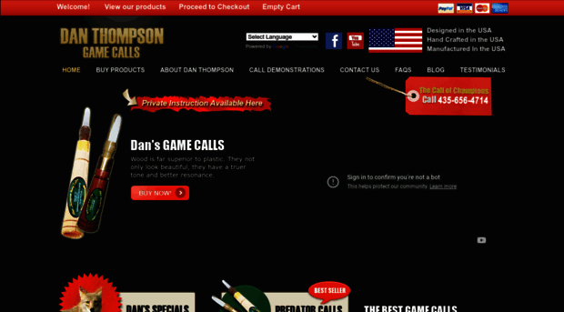 danthompsongamecalls.com