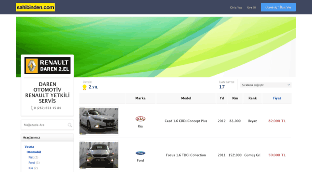 darenotomotivrenaultyetkiliservis.sahibinden.com