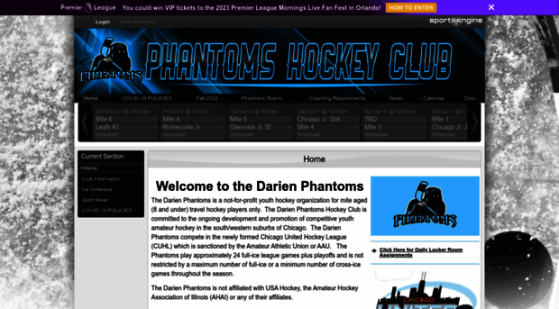 darienphantomshockey.com