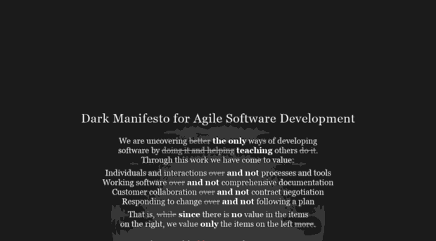 darkagilemanifesto.org