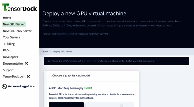 Dashboard Tensordock Com Deploy Gpu Server Tensordock