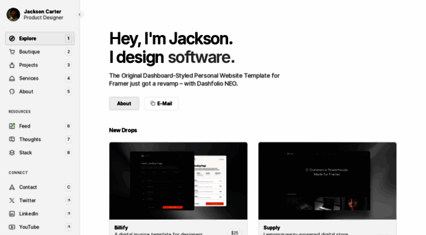 dashfolio-neo.framer.website - Dashfolio Neo | Framer Templat ...